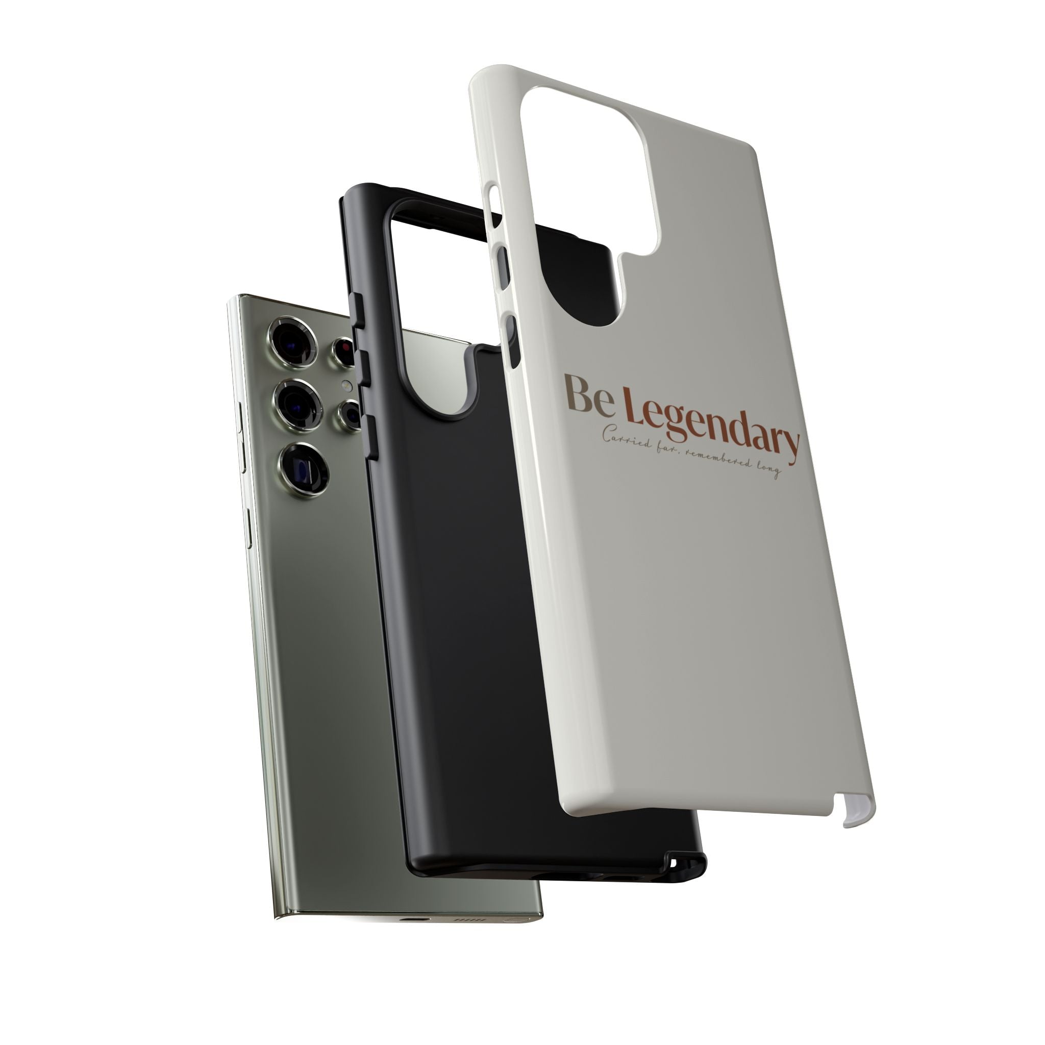 Be Legendary Tough Phone Case — Minimal Motivational Protective Cover