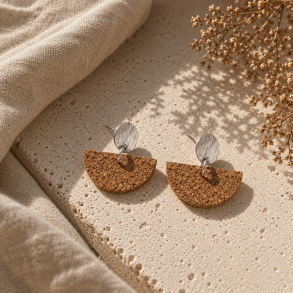 Alcântara Earrings Silver
