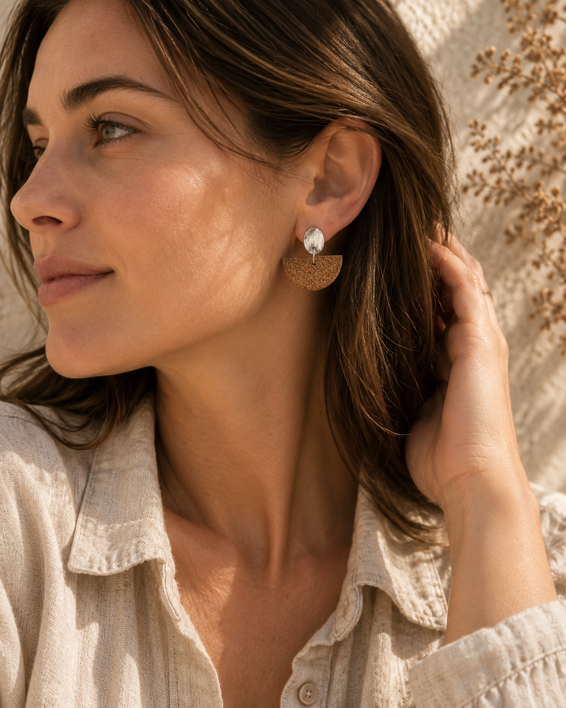 Alcântara Earrings Silver