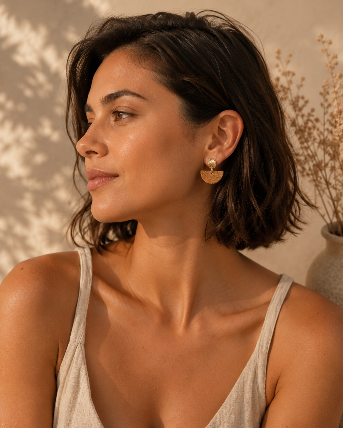 Alcântara Earrings Gold