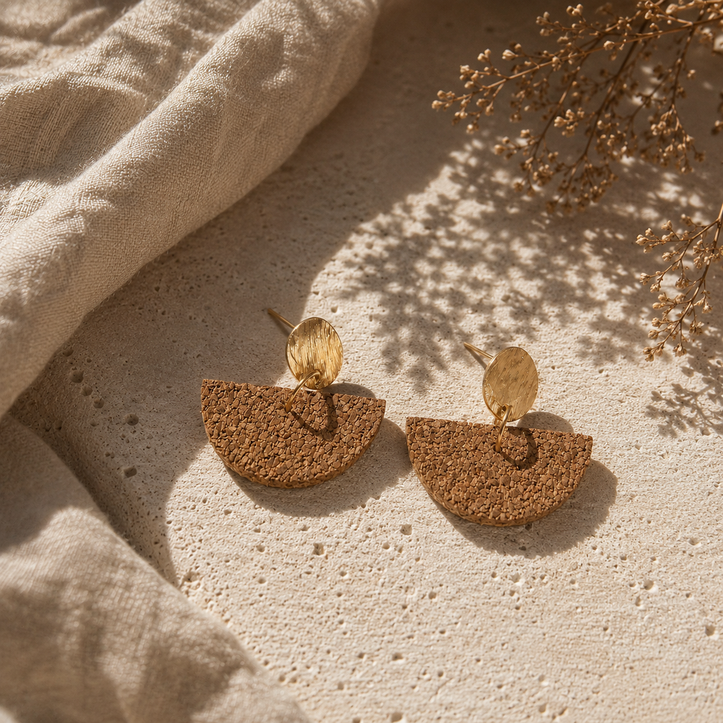 Alcântara Earrings Gold