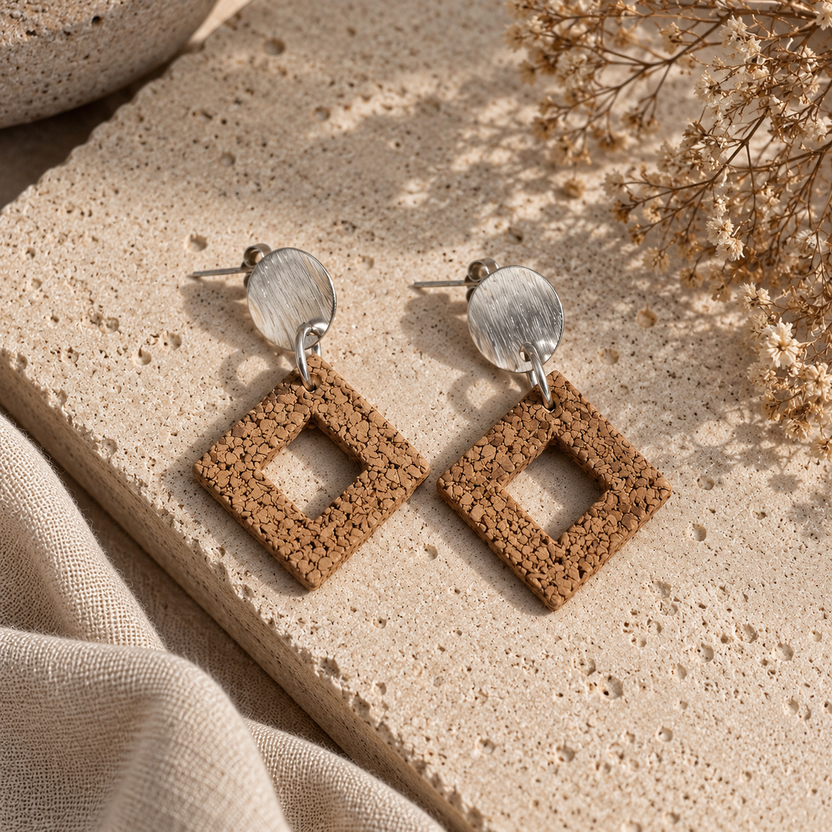 Azulejo Silver Earrings