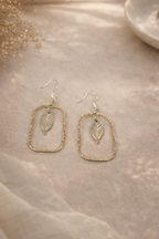 Bella 2 handmade sterling Silver & Brass Earrings - Bella Cork Studio