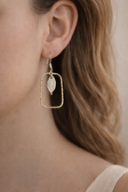 Bella 2 handmade sterling Silver & Brass Earrings - Bella Cork Studio