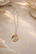 Bella 4 handmade sterling Silver & Brass pendant - Sterling Silver necklace  — Bella Cork Studio