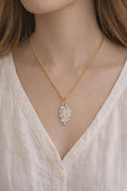 Bella 5 handmade sterling Silver pendant -Gold Plated necklace  — Bella Cork Studio