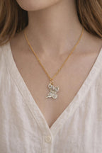Bella 6 handmade sterling Silver pendant -Gold Plated necklace  — Bella Cork Studio