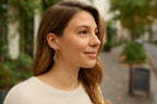 Belem Earrings handmade cork earrings with gold-tone stainless steel bar — Bella Cork Studio