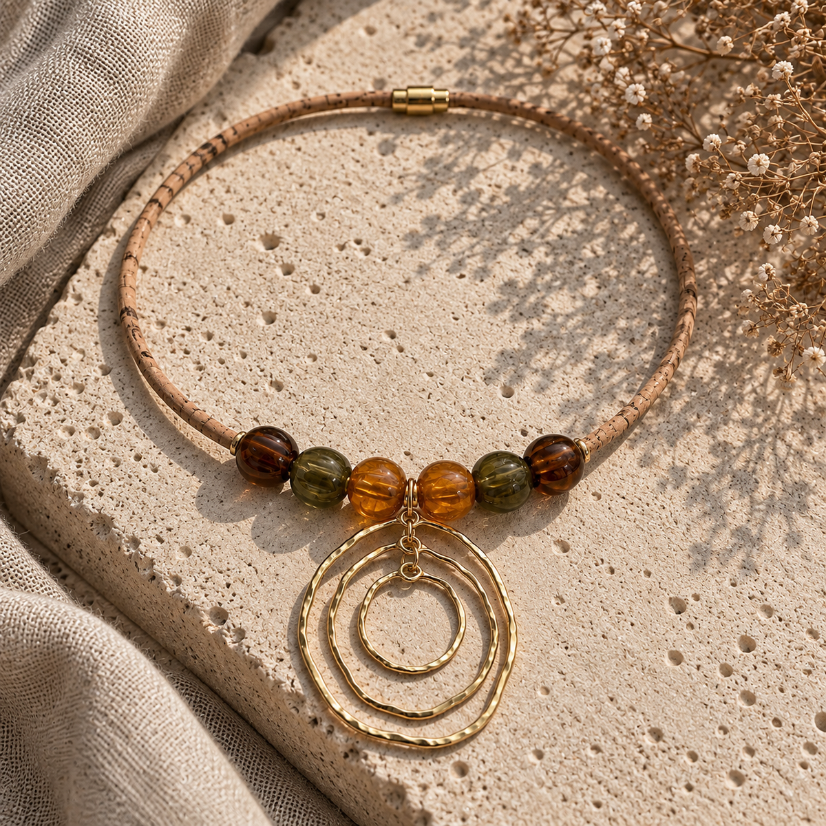 Fado Cognac Ripple Necklace